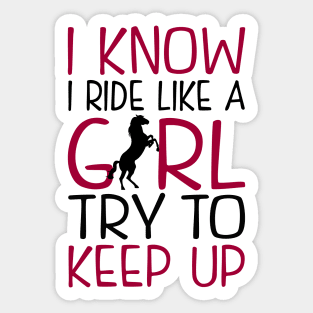 Ride Like a Girl. Horse Riding. Sticker